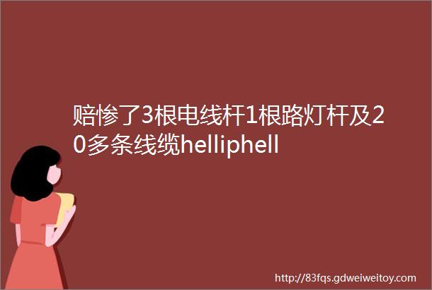 赔惨了3根电线杆1根路灯杆及20多条线缆helliphellip玉林这司机一拉扯就没了10多万